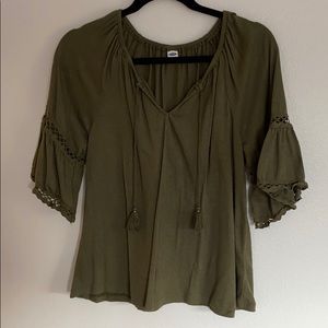 Olive green 3/4 sleeve